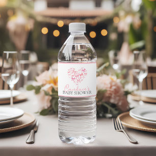 Pink Heart Bow Baby Dusche danke Ihnen Gast favori