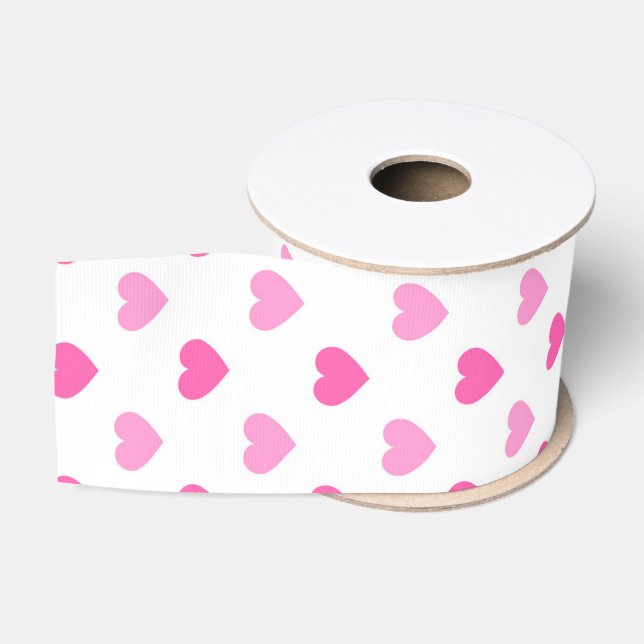 Pink Heart Breast Cancer Awareness Pattern Ripsband (Spule)