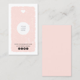 Pink Heart Business Card Visitenkarte