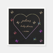 Pink Heart Butterfly Girl Dusche