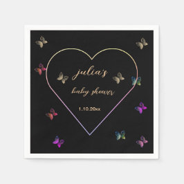 Pink Heart Butterfly Girl Dusche Serviette