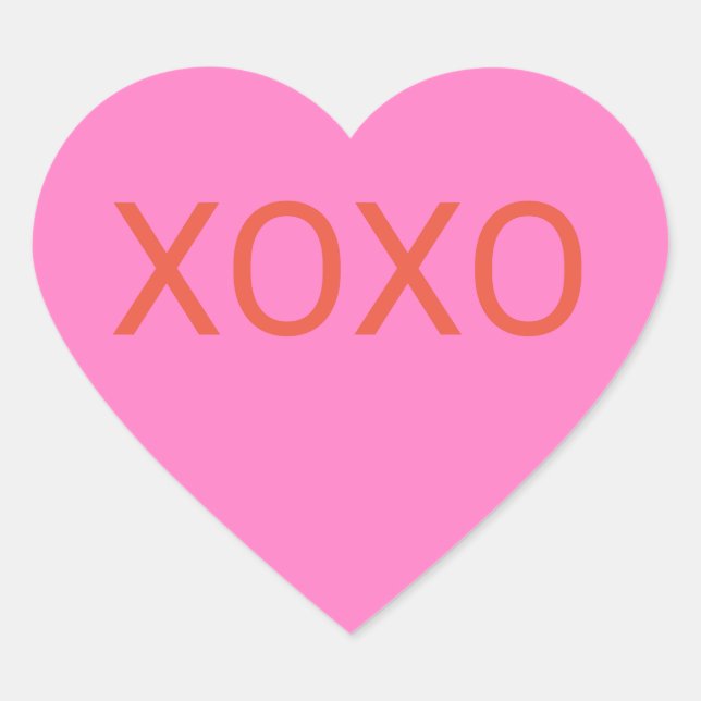 Pink Heart Candy Herz-Aufkleber (Vorderseite)