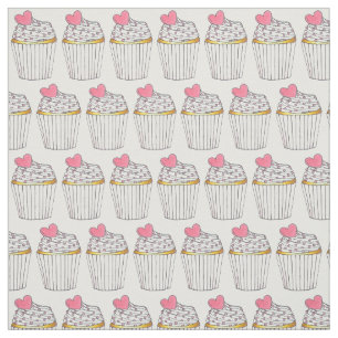 Pink Heart Cupcake Sprinkles Kuchen Liebe Stoff