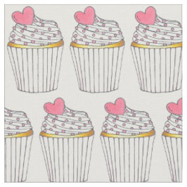 Pink Heart Cupcakes Zuckerguss Sprinkles Liebe Stoff