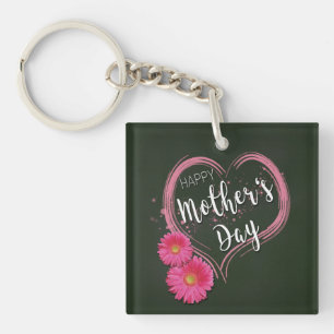 Pink Heart Flower Mother's Day