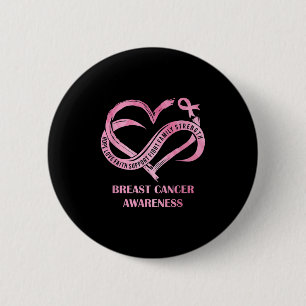 Pink Heart Hope Liebe Glaube Brustkrebs Bewusstsei Button