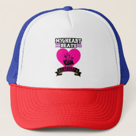 Pink Heart Idol singt KPop Music Liebe Design Truckerkappe