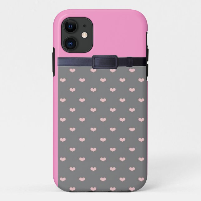 Pink Heart iPhone Case (Rückseite)
