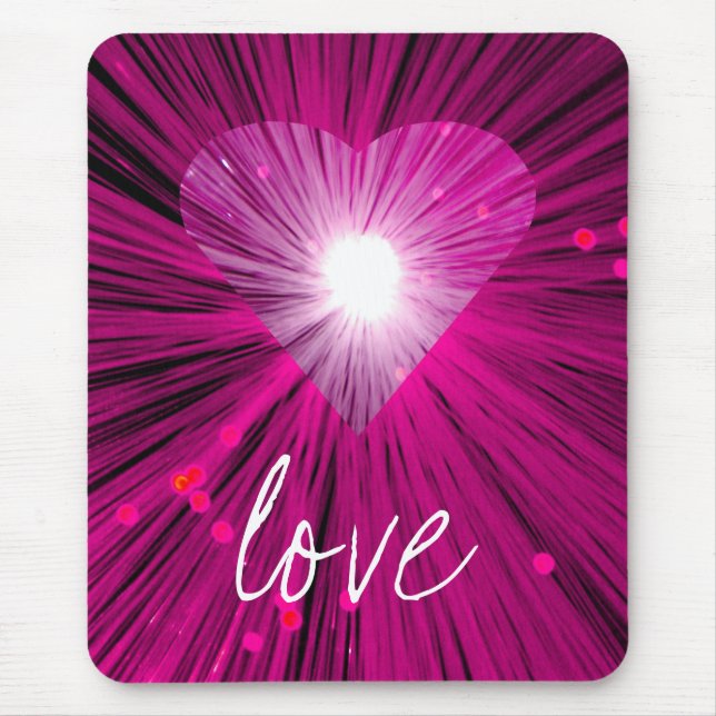Pink Heart 'Liebe' Mousepad (Vorne)
