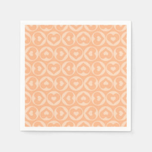 Pink Heart Liebe Muster Valentine Serviette