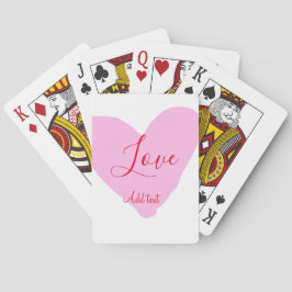 Pink heart love happy Valentine's day text red nam Spielkarten