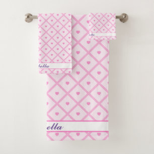 Pink Heart Moderne Plaid Collection