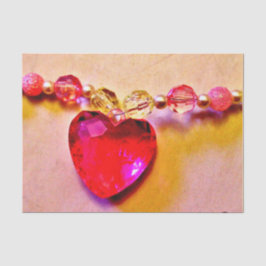 Pink Heart Necklace Seidenpapier