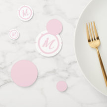 Pink Heart Pattern Girly Romantic Mit Monogramm