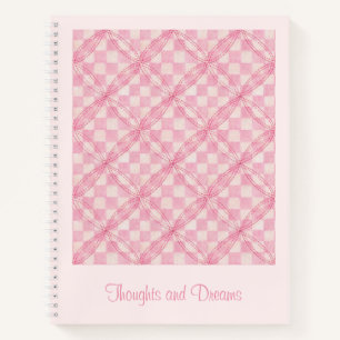 PINK HEART QUILT 8,5x11 Notizbuch + Text / Erröten