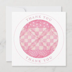 PINK HEART QUILT "Danke" Flachkarte Karte