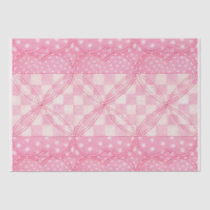 PINK HEART QUILT Gewebe Papier / rosa