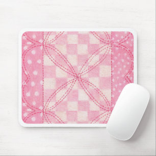 PINK HEART QUILT Maus Pad Mousepad
