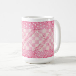 PINK HEART QUILT Tallweiße Tasse