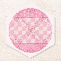 PINK HEART QUILT Untersetzer mit spitzenschattenhe