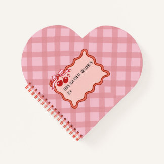 Pink Heart Shaped Notizbuch