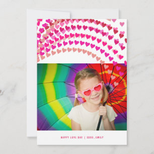 Pink Heart Sprinkles Valentine's Day Carte photo