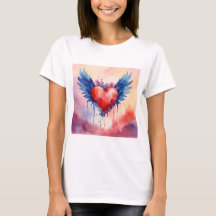 Pink Heart Sticker Design heart women T - Shirt|