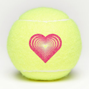 Pink Heart Tennis Balls Tennisbälle