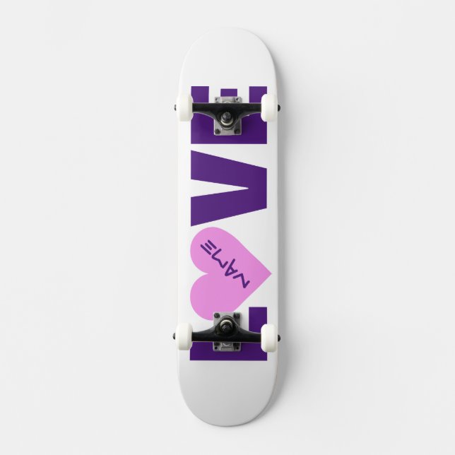 Pink Heart Valentine Custom Skateboards (Vorderseite)