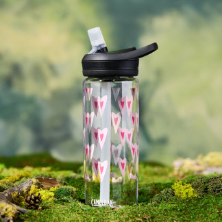 Pink Heart Valentines Water Bottle Trinkflasche