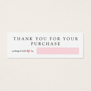 Pink Heart verpackt mit Liebe Danke