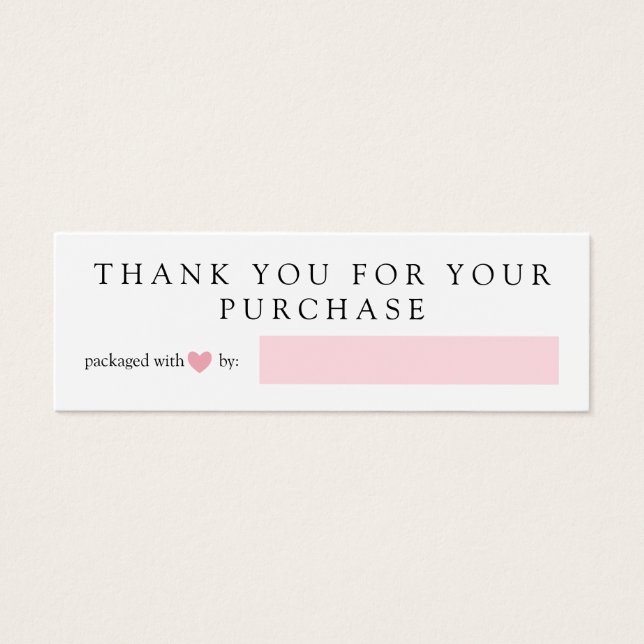 Pink Heart verpackt mit Liebe Danke (Vorderseite)