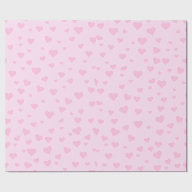 Pink Heart Wrapping Paper Geschenkpapier (Saum)
