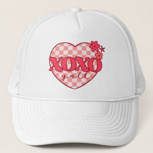 Pink Heart Xoxo Hugs und Kisses Truckerkappe