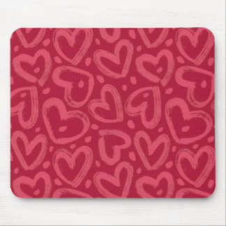 Pink Hearts Aesthetic Mouse Pad Mousepad