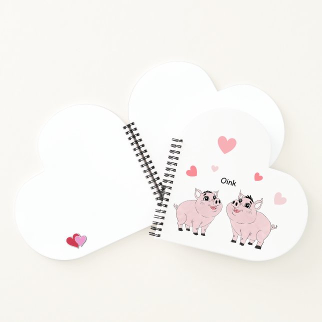 Pink hearts and piggy notizbuch (Innenseite)