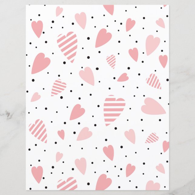 Pink Hearts Black Polka Dots (Vorderseite)