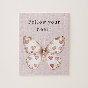 Pink Hearts Butterfly
