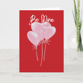 Pink Hearts Card Dankeskarte
