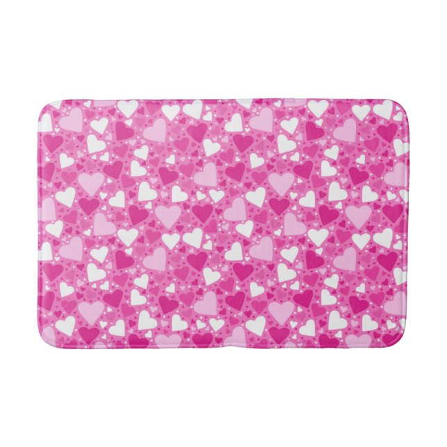 Pink Hearts Design for Breast Cancer Awareness Badematte (Vorderseite)