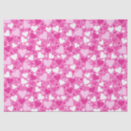 Pink Hearts Design for Breast Cancer Awareness Seidenpapier