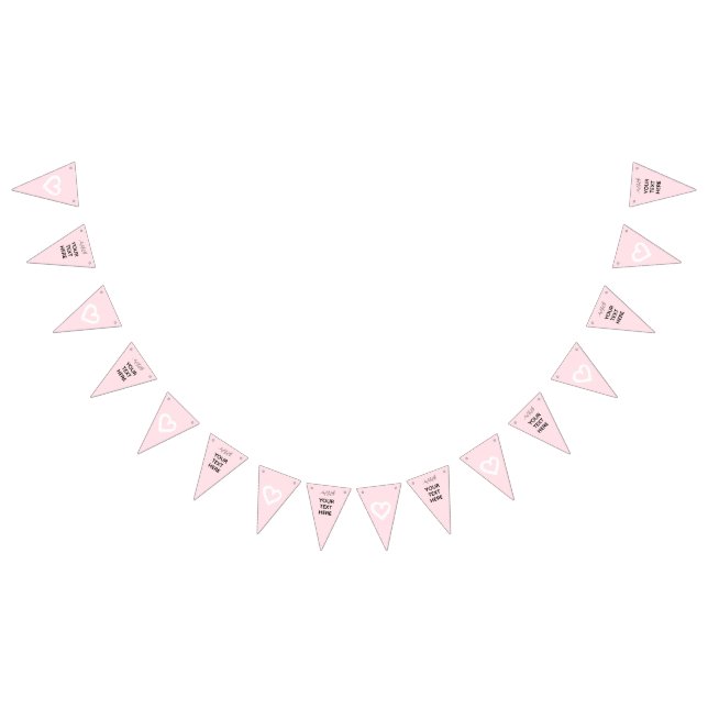Pink Hearts Girl Junggeselinnen-Abschied Wimpelkette (Alle)