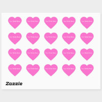 Pink Hearts - individuell angepasste Namenskleber