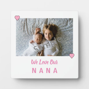 Pink Hearts Liebe Nana Foto Plaque Fotoplatte