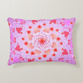Pink Hearts Muster Akzent Pillow Dekokissen