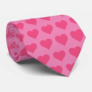 Pink Hearts Neck Tie Krawatte