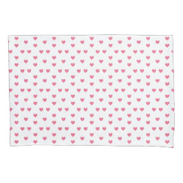 Pink Hearts Ornamental Minimalist Modern Pattern. Kissenbezug