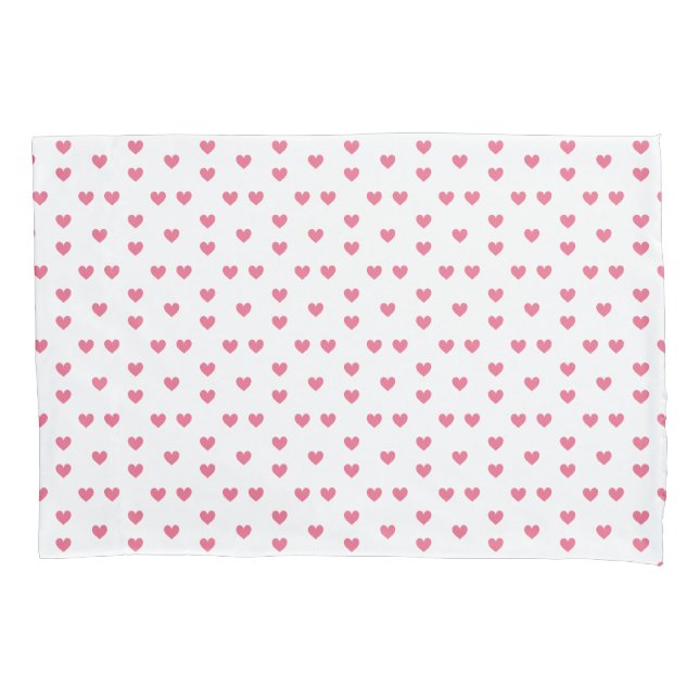 Pink Hearts Ornamental Minimalist Modern Pattern. Kissenbezug (Vorderseite)
