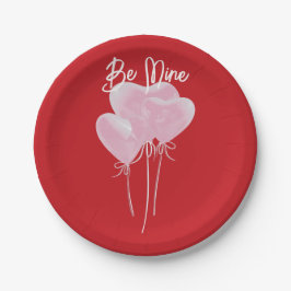 Pink Hearts  Pappteller