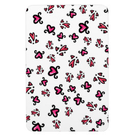 Pink Hearts Pattern – Cute Doodle Design Magnet